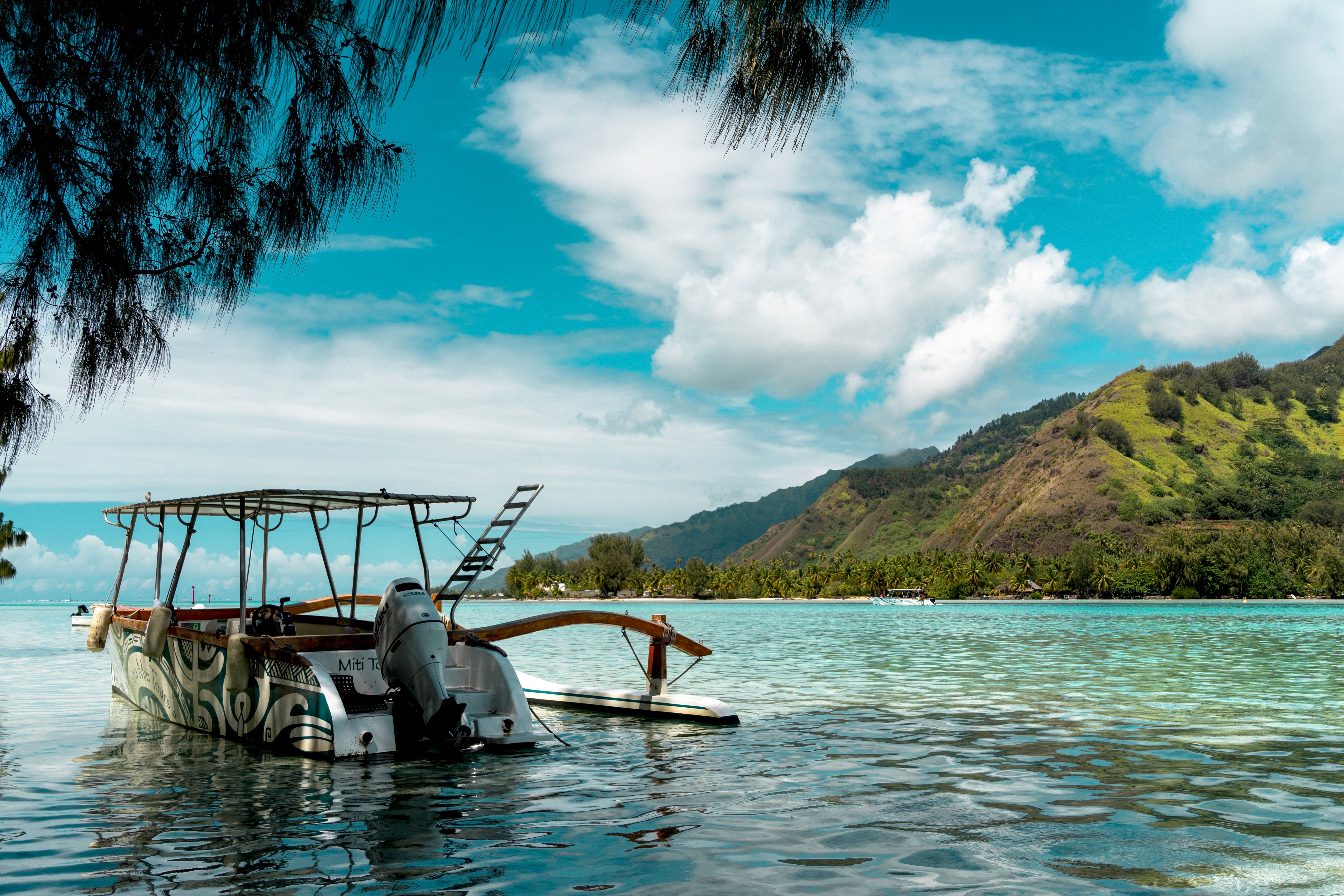 Moorea — the heart-shaped island's jagged volcanic peaks above Cook's Bay